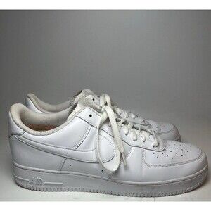 Nike Air Force 1 CW2288-111 Triple White Sneakers Men's Size 15 US Shoes